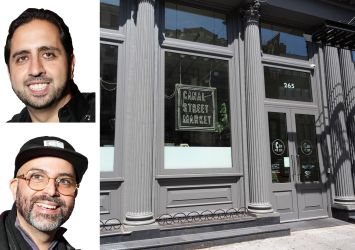 Empire Capital Holdings's Ebi Khalili (top) and Josh Rahmani, and 265 Canal Street.