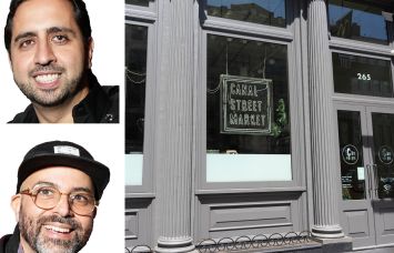 Empire Capital Holdings's Ebi Khalili (top) and Josh Rahmani, and 265 Canal Street.