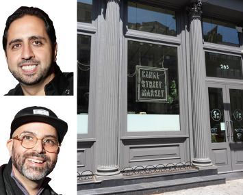 Empire Capital Holdings's Ebi Khalili (top) and Josh Rahmani, and 265 Canal Street.