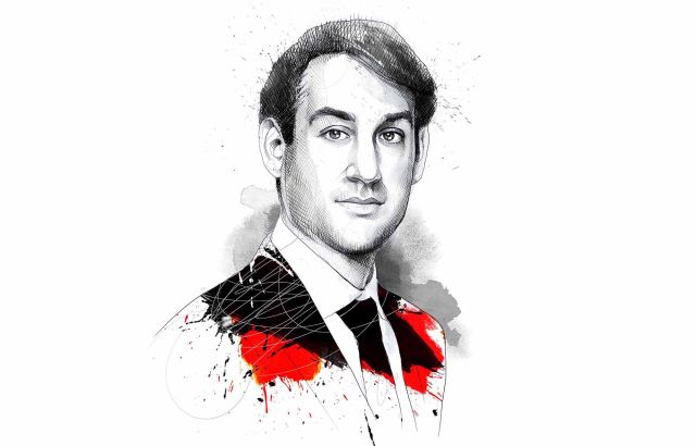 An illustrative portrait of Eli Simon.