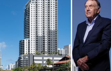 Harbour at New River at 401 Southwest First Avenue, Miami, and LeFrak Organization's Richard LeFrak.