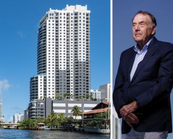 Harbour at New River at 401 Southwest First Avenue, Miami, and LeFrak Organization's Richard LeFrak.