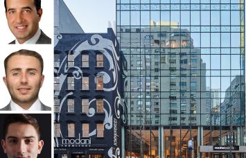Newmark’s Jared Horowitz (top), John Cilmi (center) and William Grover, and 950 Third Avenue.
