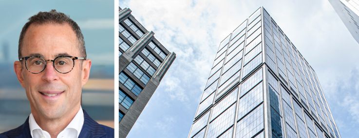 Related Companies's Jeff Blau (top) and Bruce Beal, and 50 Hudson Yards.