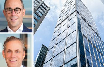 Related Companies's Jeff Blau (top) and Bruce Beal, and 50 Hudson Yards.