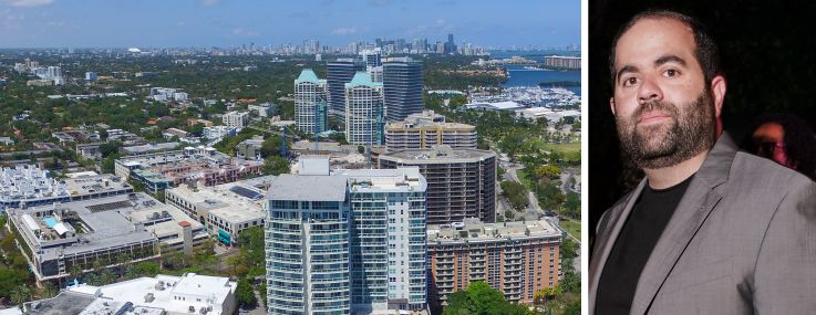 Aerial view of Coconut Grove, Miami and Jose Canero.