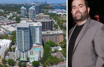 Aerial view of Coconut Grove, Miami and Jose Canero.