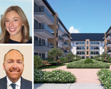 Dwight Mortgage Trust's Katie Goldenberg (top), SBH Group's Steven Herkso, and 10 Ashel Lane in Kaser, N.Y.