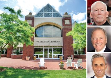 The Kelleher Center at St. John's University Staten Island campus, President of St. John’s University the Rev. Brian Shanley (top), Arthur Mirante (center) and David Carlos.