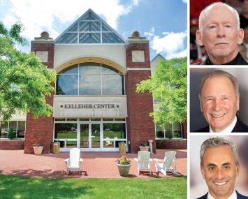 The Kelleher Center at St. John's University Staten Island campus, President of St. John’s University the Rev. Brian Shanley (top), Arthur Mirante (center) and David Carlos.