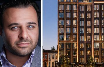 BridgeCity Capital's Louis Lebovits and a rendering of 1084 Pacific Street, Brooklyn.