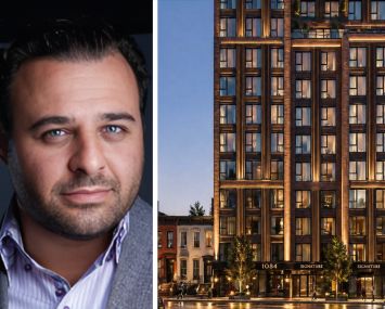 BridgeCity Capital's Louis Lebovits and a rendering of 1084 Pacific Street, Brooklyn.
