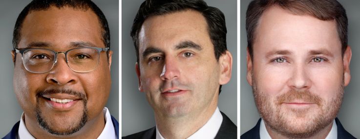 Marcus Duley (left), Geoff Smith (center) and Brian Cornell.