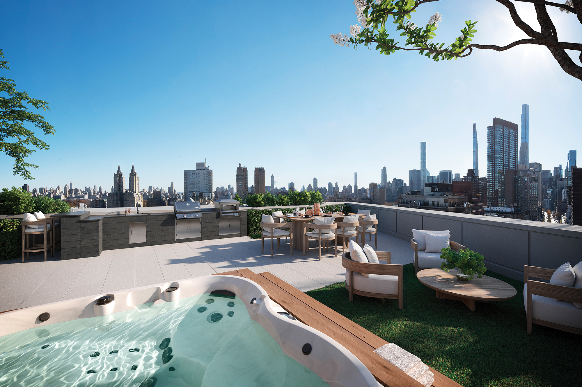 212 West 72nd Street penthouse hot tub.
