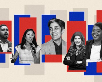Illustration of Kenny Burgos, Suri Kasirer, Leila Borzorg, Julie Menin, and Sideya Sherman.
