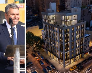Castellan Capital's Paul Salib and a rendering of 129 East 28th Street.