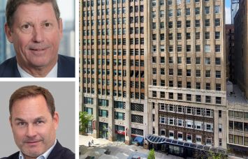 George Comfort & Sons's Peter Duncan (top), Cushman & Wakefield's David Rosenbloom, and 16 East 34th Street.