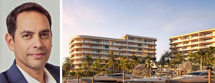 Northwind Group's Ran Eliasaf and a conceptual rendering of the Ritz-Carlton Residences, Palm Beach Gardens.