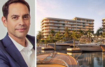 Northwind Group's Ran Eliasaf and a conceptual rendering of the Ritz-Carlton Residences, Palm Beach Gardens.