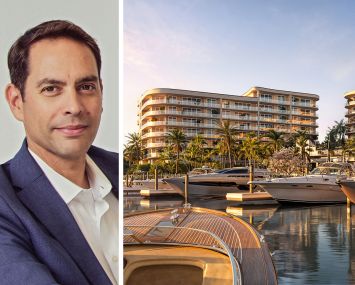 Northwind Group's Ran Eliasaf and a conceptual rendering of the Ritz-Carlton Residences, Palm Beach Gardens.