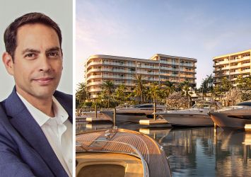 Northwind Group's Ran Eliasaf and a conceptual rendering of the Ritz-Carlton Residences, Palm Beach Gardens.