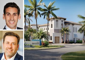 Berkadia's Scott Wadler (top) and Mitch Sinberg, and a rendering of 3400 Wedgewood Drive North East, Palm Bay, Fla.