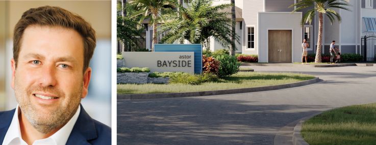 Berkadia's Scott Wadler (top) and Mitch Sinberg, and a rendering of 3400 Wedgewood Drive North East, Palm Bay, Fla.