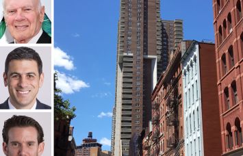 Vornado Realty Trust's Steven Roth (top), Stellar Management's Matthew Lembo (center) and Ryan Jackson, and Independence Plaza.