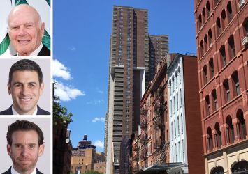 Vornado Realty Trust's Steven Roth (top), Stellar Management's Matthew Lembo (center) and Ryan Jackson, and Independence Plaza.