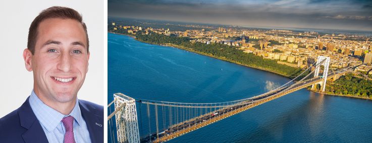 Westbridge Realty President Steven Westreich and an aerial view of Washington Heights.