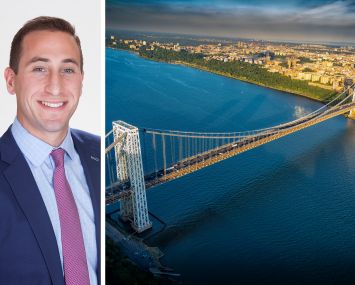 Westbridge Realty President Steven Westreich and an aerial view of Washington Heights.