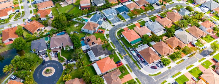 An aerial view of The Hammocks, Fla.