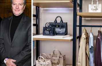 Coach CEO and Brand President Todd Kahn and a Coach store display.