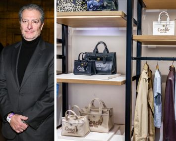 Coach CEO and Brand President Todd Kahn and a Coach store display.