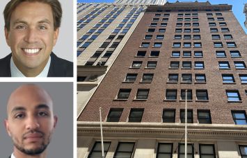 Lee & Associates's Todd Korren (top) and Noah Caspi, and 44 Wall Street.
