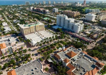 An aerial image of downtown Boca Raton, Fla.