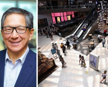 Macerich President and CEO Jackson Hsieh and shoppers at the Arrowhead Towne Center in Glendale, Ariz.