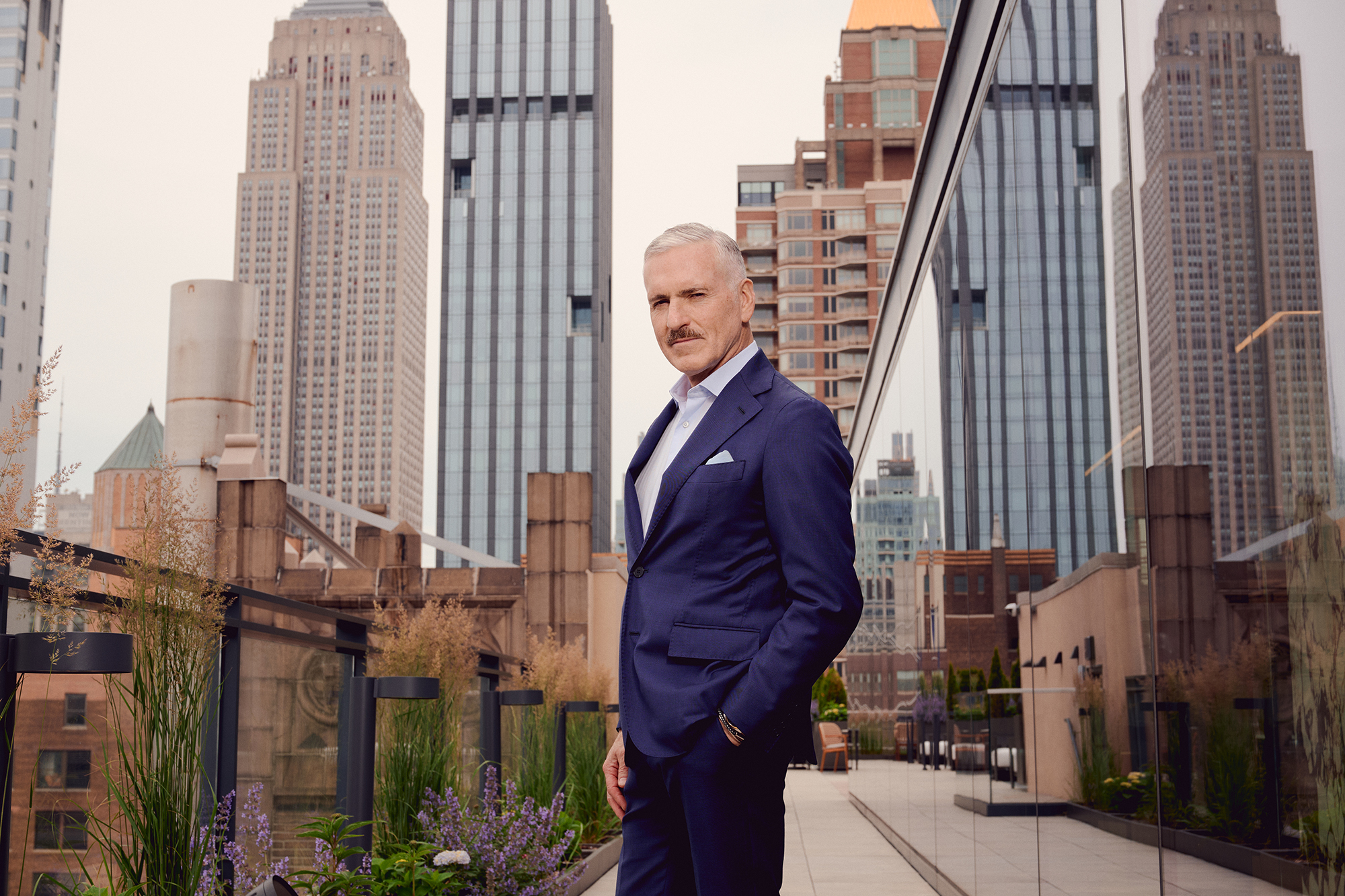 Tom Vecchione on the rooftop of Vocon's Rockrose project at 11 East 26th Street.