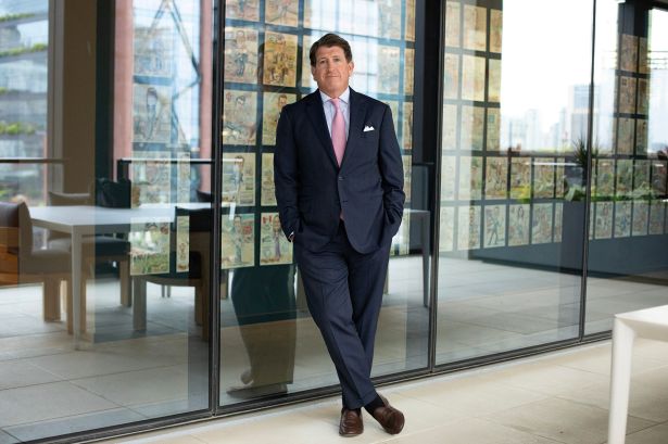 Christopher Merrill at the Harrison Street Asset Management headquarters in Chicago.