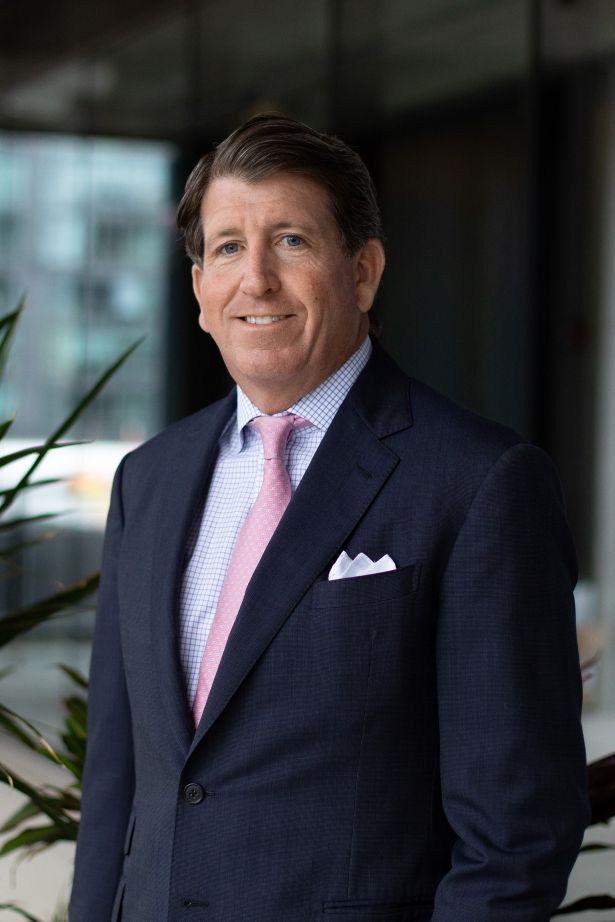 Christopher Merrill at the Harrison Street Asset Management headquarters in Chicago.