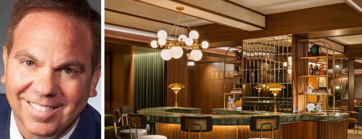 Craig Deitelzweig, CEO of Marx Realty and an interior of 10 Grand Central.