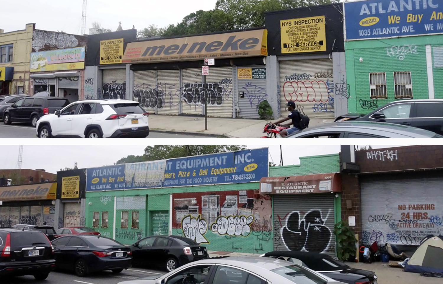 1029 Atlantic Avenue (top) and 1035 Atlantic Avenue, Brooklyn.