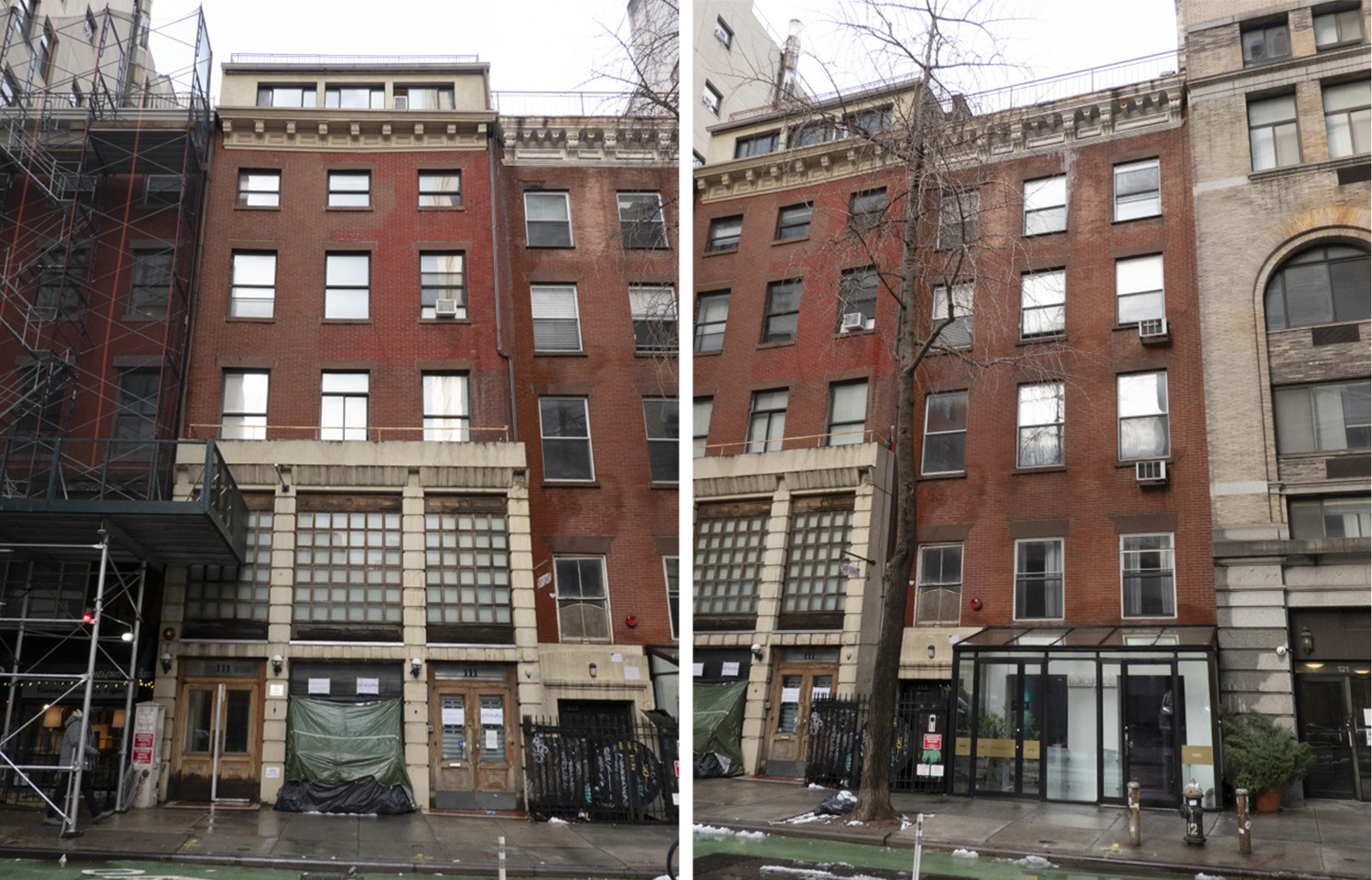 111 East 12th Street (left) and 113 East 12th Street.