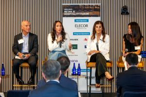 Changes in Retail Real Estate Nationwide Have Accelerated: Forum David Koeppel (from left), Rachel Abeles, Karen Bellantoni, and Jackie Totolo.