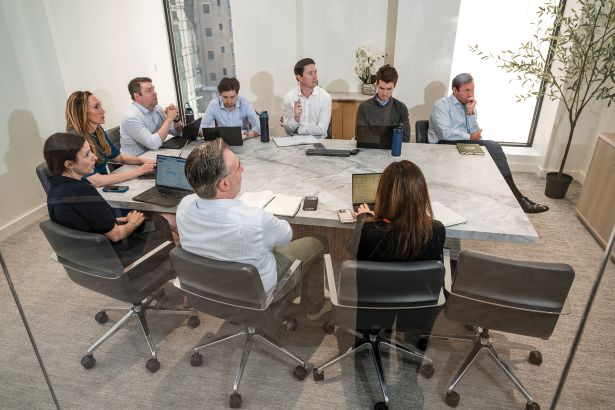 John Lewis, Vice President of Investments at North Bridge attends a pipeline meeting at 11:30 in the North Bridge office on June 15, 2026 in Manhattan, New York.