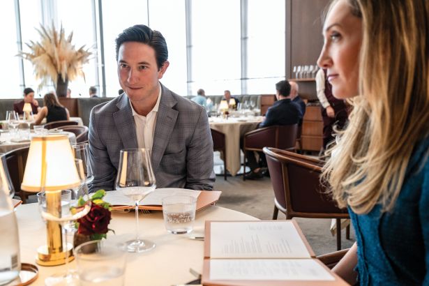 John Lewis, North Bridge Vice President of Investments has lunch with Alex Staikos and Lauren Kaufman of JLL and Laura Rapaport, Founder & CEO of North Bridge at Four Twenty Five on June 15, 2026 in Manhattan, New York.