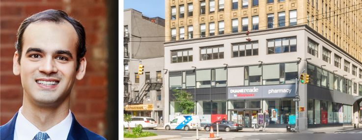 GFP Real Estate's Allen Gurevich (top) and Matthew Colavita, and 322 Eighth Avenue.