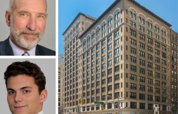 Colliers's Andrew Roos (top), Cushman & Wakefield's Jason Kroeger, and 470 Park Avenue South.