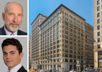 Colliers's Andrew Roos (top), Cushman & Wakefield's Jason Kroeger, and 470 Park Avenue South.
