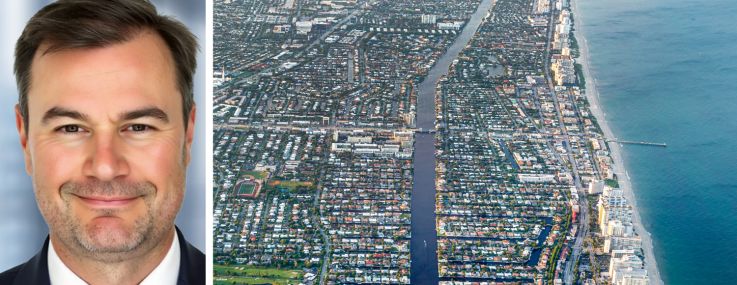IPA Capital Markets's Bobby Werhane and an aerial view of Fort Lauderdale, Fla.